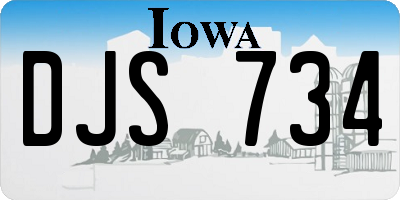 IA license plate DJS734