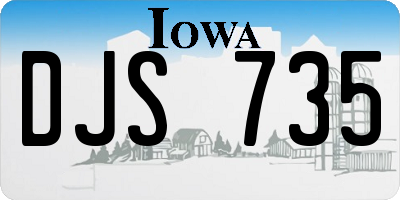 IA license plate DJS735