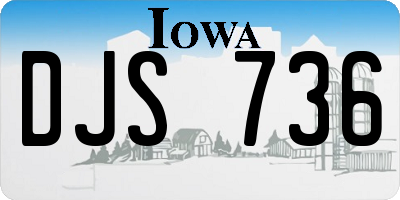 IA license plate DJS736