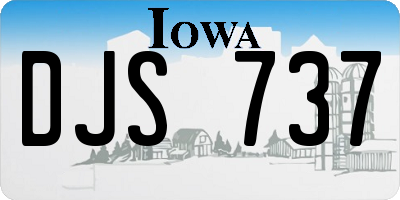 IA license plate DJS737