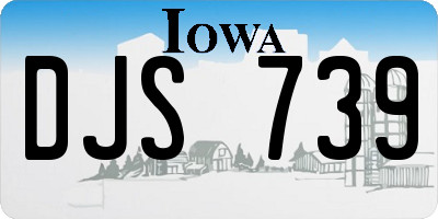 IA license plate DJS739