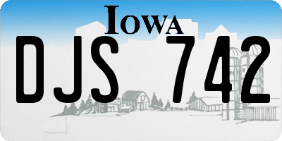 IA license plate DJS742