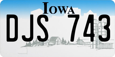 IA license plate DJS743