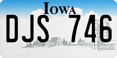 IA license plate DJS746