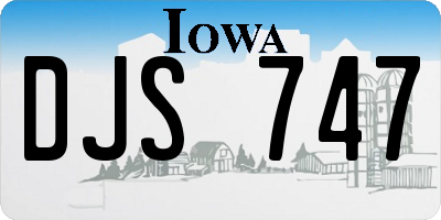 IA license plate DJS747