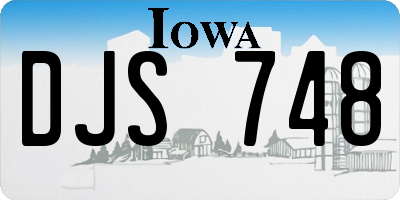 IA license plate DJS748