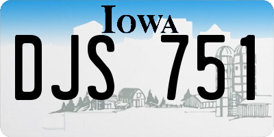 IA license plate DJS751