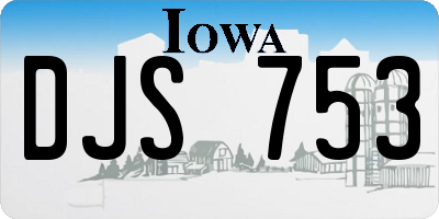 IA license plate DJS753