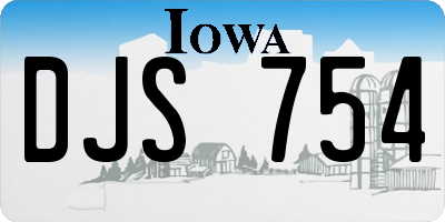 IA license plate DJS754