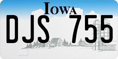 IA license plate DJS755