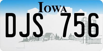 IA license plate DJS756