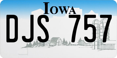IA license plate DJS757