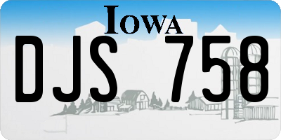 IA license plate DJS758