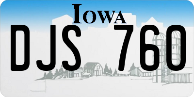 IA license plate DJS760
