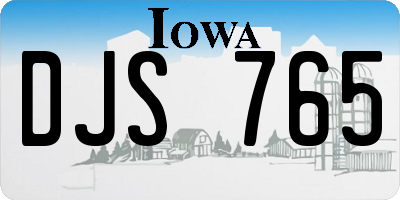 IA license plate DJS765