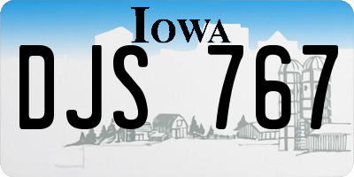 IA license plate DJS767