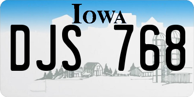 IA license plate DJS768