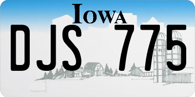 IA license plate DJS775