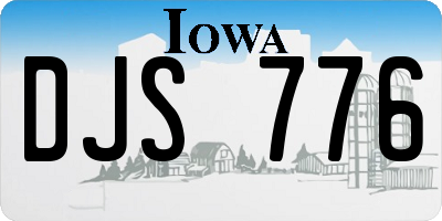 IA license plate DJS776