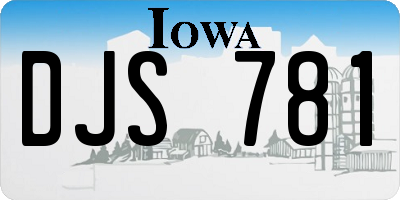 IA license plate DJS781