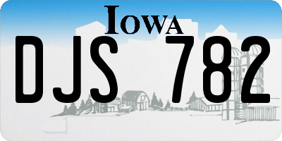 IA license plate DJS782
