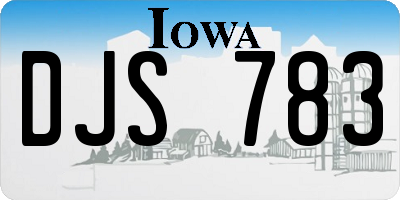 IA license plate DJS783