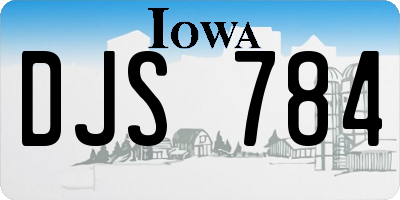 IA license plate DJS784
