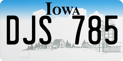 IA license plate DJS785