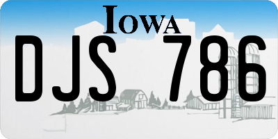 IA license plate DJS786