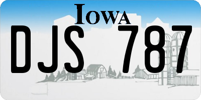 IA license plate DJS787
