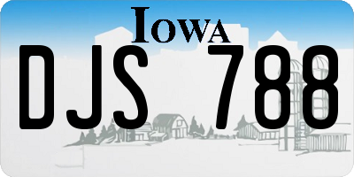 IA license plate DJS788