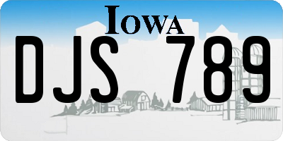 IA license plate DJS789