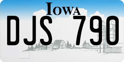 IA license plate DJS790