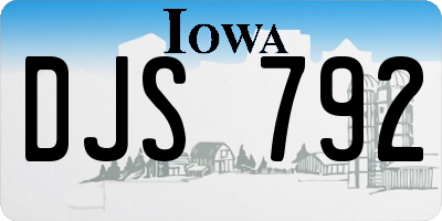 IA license plate DJS792