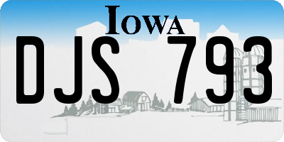 IA license plate DJS793