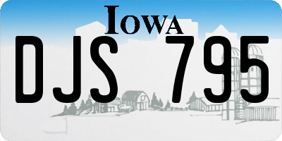 IA license plate DJS795