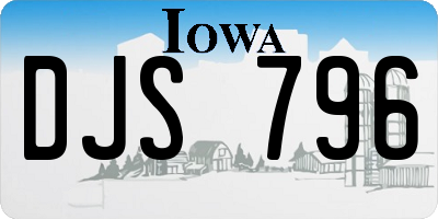 IA license plate DJS796