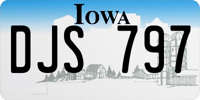 IA license plate DJS797