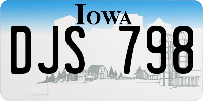 IA license plate DJS798
