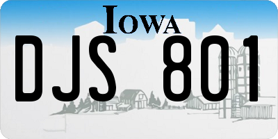 IA license plate DJS801