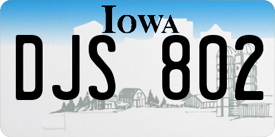 IA license plate DJS802