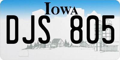 IA license plate DJS805