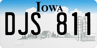 IA license plate DJS811