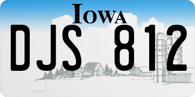 IA license plate DJS812