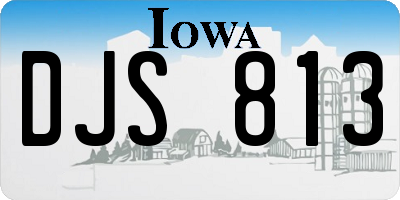 IA license plate DJS813