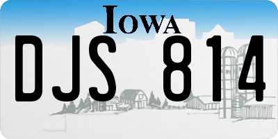 IA license plate DJS814