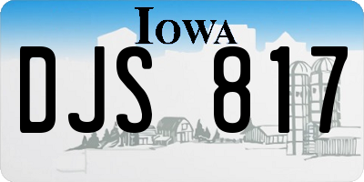 IA license plate DJS817