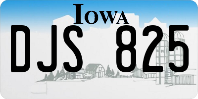 IA license plate DJS825