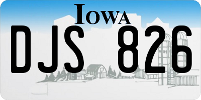 IA license plate DJS826