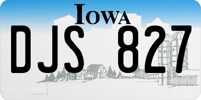 IA license plate DJS827